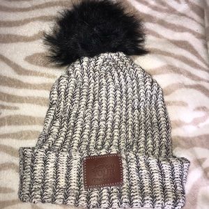 Love Your Melon Black Speckled Pom Beanie